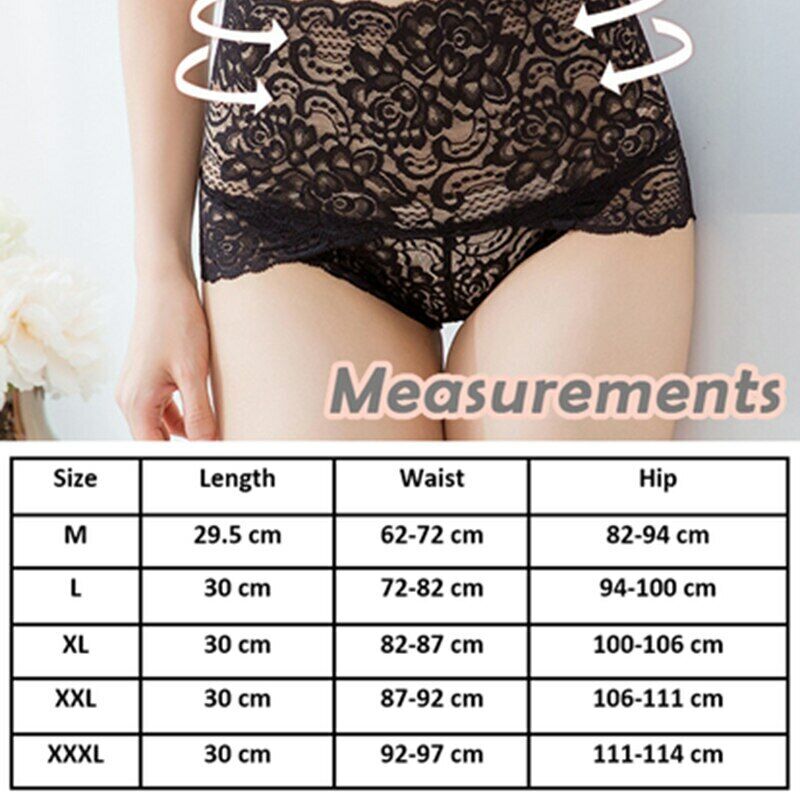 Weight Loss Seamless Lace Panties Hip Lifting High Waist Knickers Lace Panties