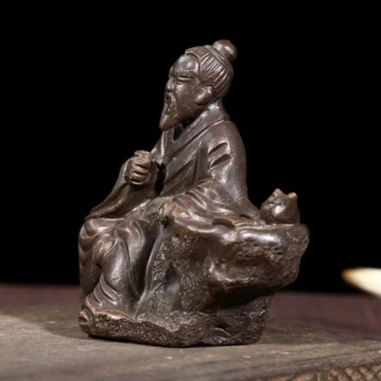 Tea Table Handmade Purple Clay Tea Pet 13cm Chinese Kung Fu Tea Set Sculpture