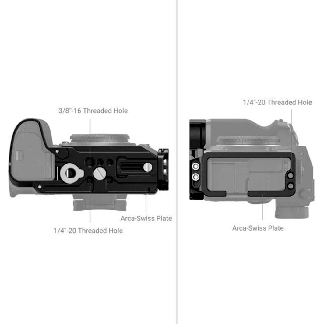 SmallRig L-Bracket for Fujifilm X-H2/X-H2S – Arca-Swiss, Quick Switch, Cold Shoe