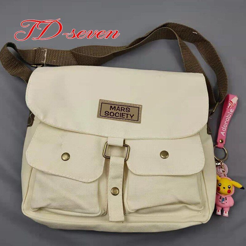 Women's Canvas Bag Department Messenger Bag Female Students Shoulder Bags 1 PC