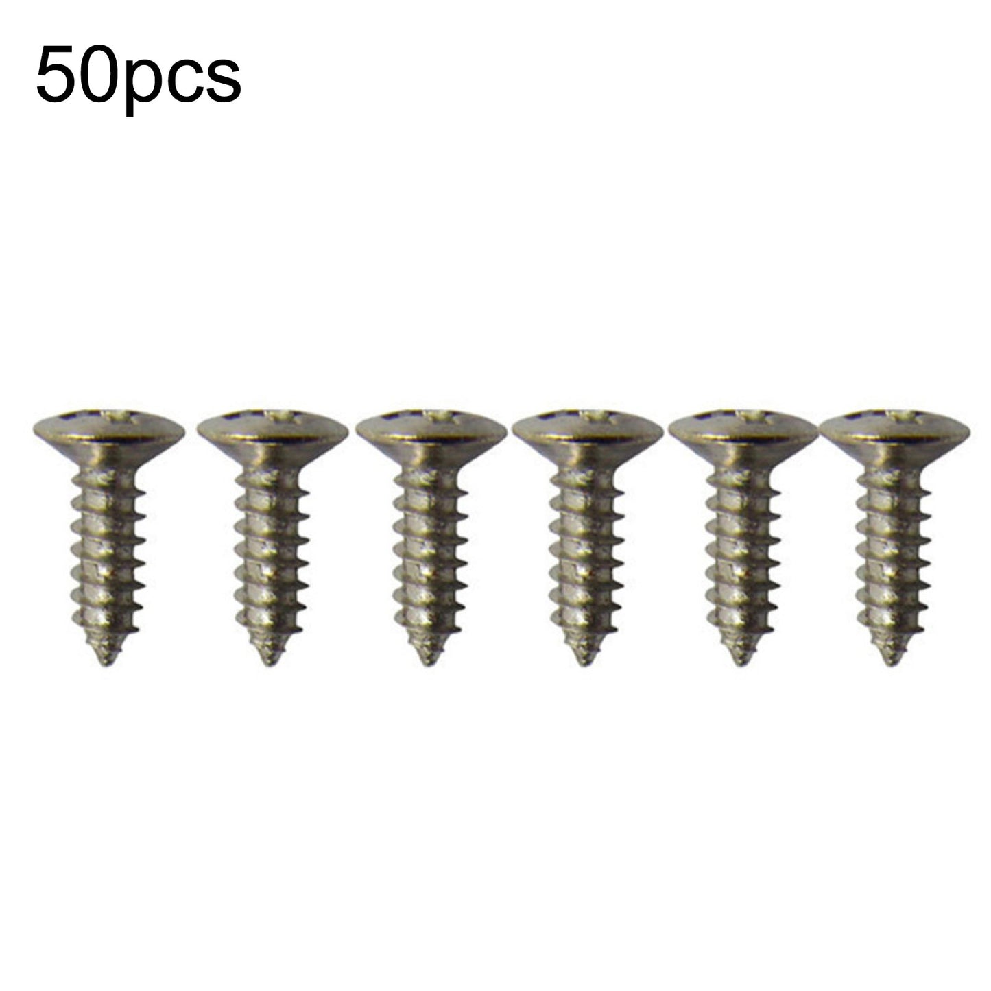 50Pcs/Set Silver Electric Guitar Bass Pickguard Screws For Fender Strat/Tele