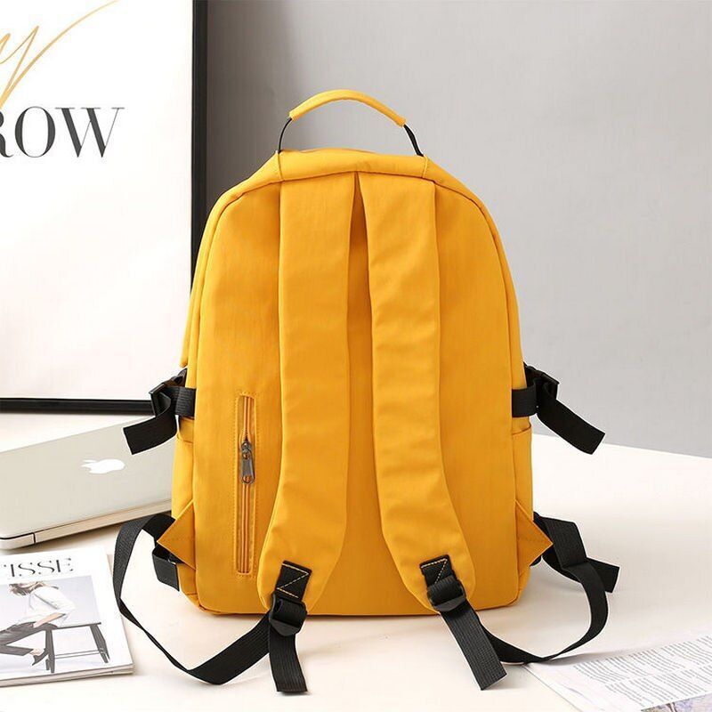 Black Backpack School Bags Oxford Waterproof School Purses Flowers Transparent