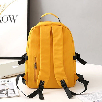 Black Backpack School Bags Oxford Waterproof School Purses Flowers Transparent