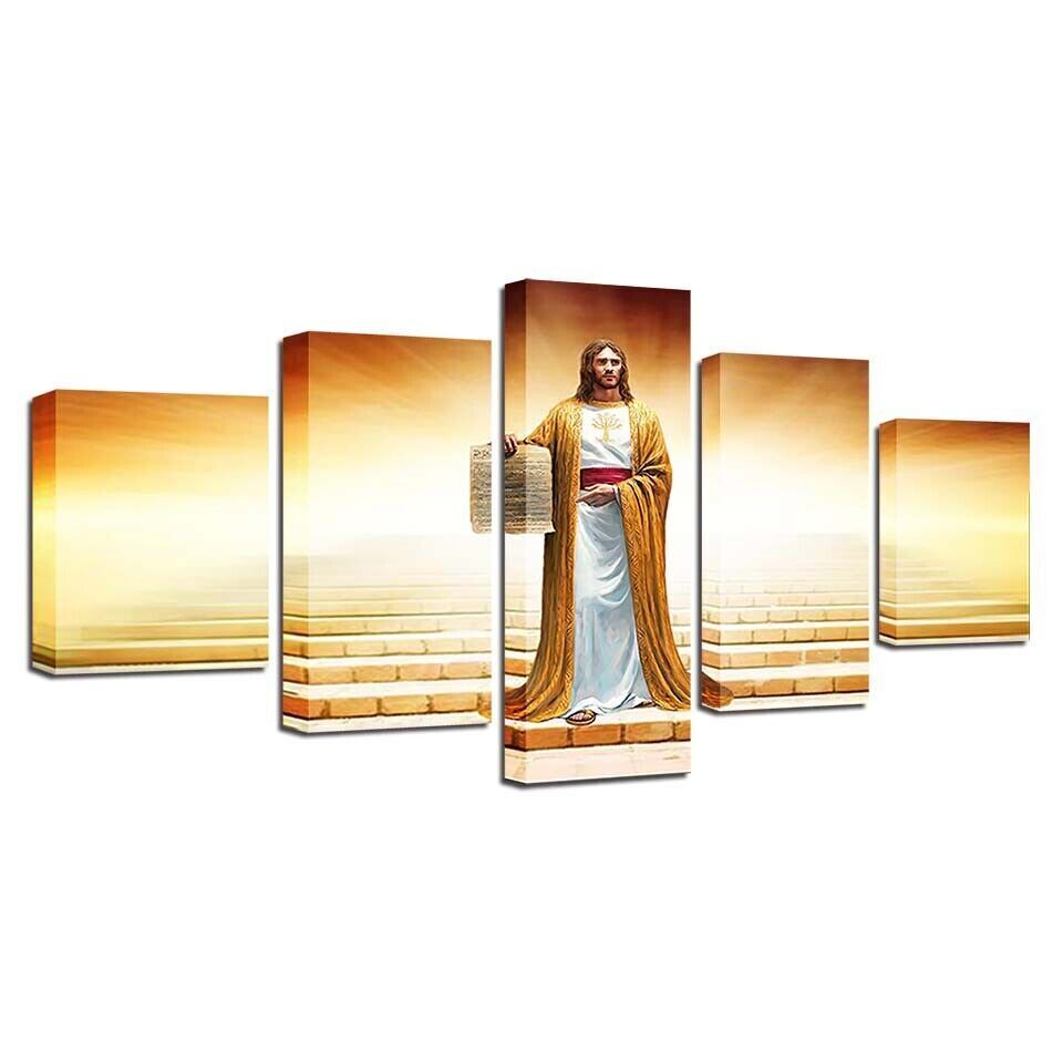 Jesus Christ Portrait Canvas Prints Painting Wall Art Home Decor Picture 5PCS