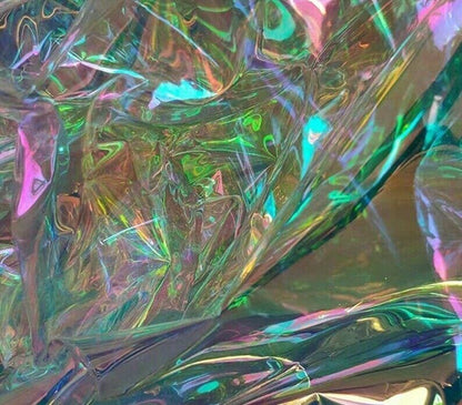 0.2mm Iridescent TPU Fabrics Laser 50x100cm PVC Plastic Film Designer Art Decors