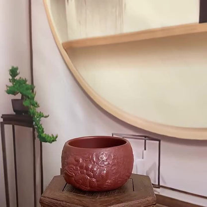 180ml Yixing Zisha Pottery Purple Clay Tea Cup Toad Carved Handmade Master Cup