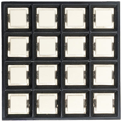 16 Button (4 x 4 Matrix) Keypad Switch w\ Blank White Keys, Tactile Feedback