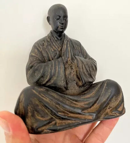 4.8" Monk Statue Buddha Buddhism Zen Figure Decor Collection