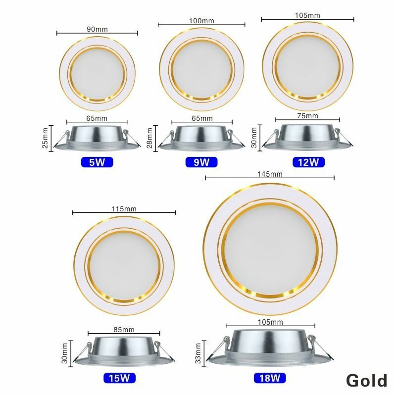 LED Downlight Ceiling Light 10pcs 220V 5W 9W 12W Recessed Round Led Panel Light