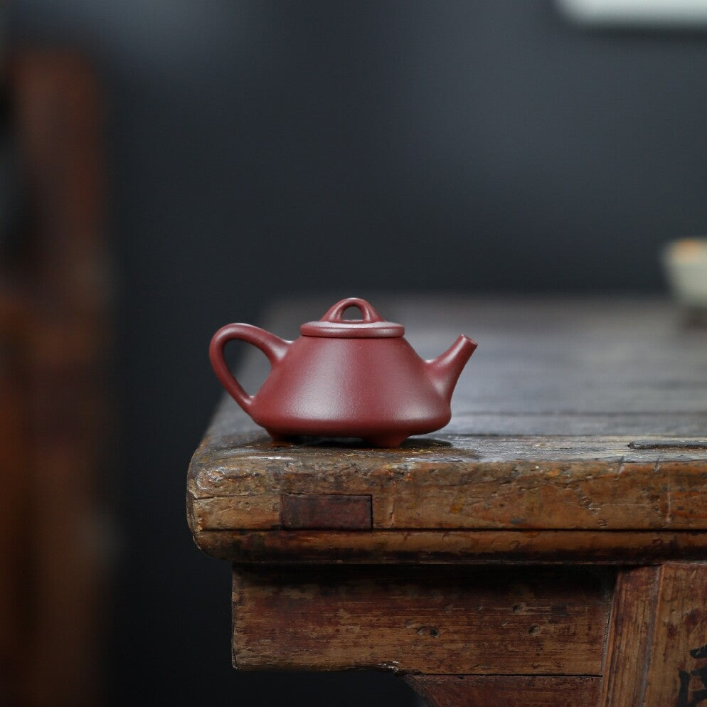 90ml Small Kungfu Tea Pot Real Yixing Zisha Dicaoqing Shipiao Pot Handmade Pots