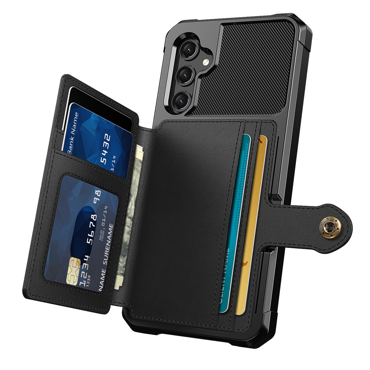 For Samsung Galaxy A16 A26 5G A36 A56 A55 A54 A35 A15 A14 Case with Card Holder