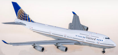 1:200 JC Wings United Airlines B747-400 Flap Down Plane Diecast Aircraft Model