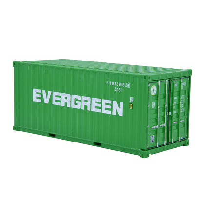 1:50 EVERGREEN 20GP Metal Shipping Container Model Toy Home Office Decor Gift