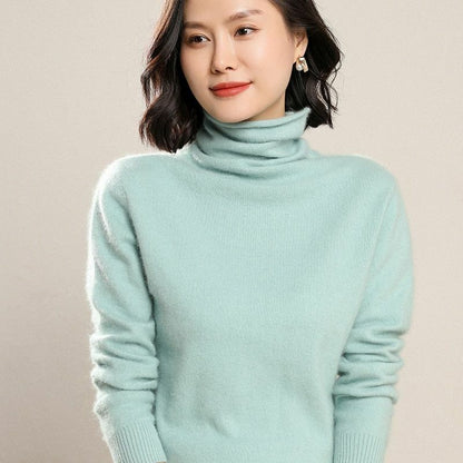Women Sweaters Turtleneck Pullover Cashmere Knitted Soft Warm Clothes Jumper Top