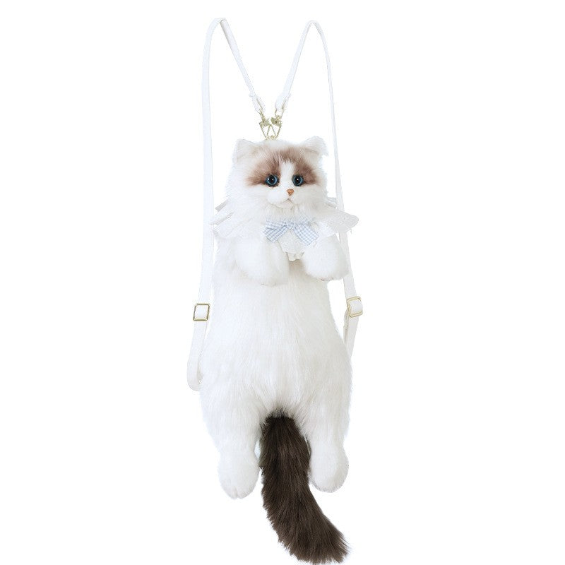 Puppet Cat Backpack Simulation Backpack Doll Plush Toy Birthday Gift（wholesale）5