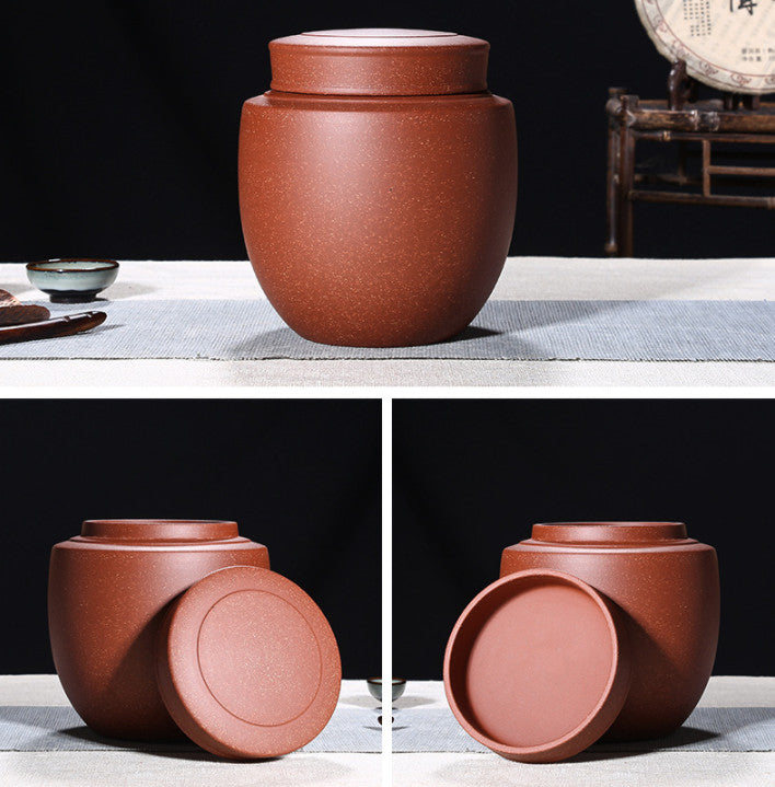 Handmade Tea Canister Sealed Lid True Yixing Zisha Clay Caddy For Loose Tea New