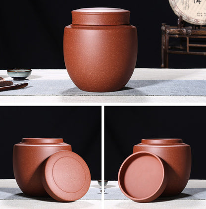 Handmade Tea Canister Sealed Lid True Yixing Zisha Clay Caddy For Loose Tea New