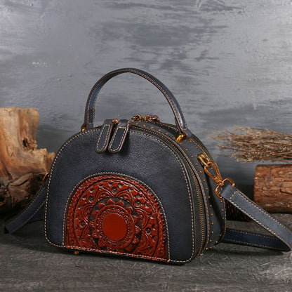 Handbag Genuine Leather Shoulder Bag First Layer Cowhide Diagonal Bags Polyester