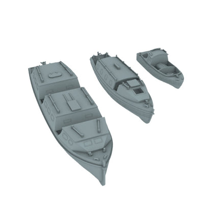 Yao's Studio LY700003C 1/700 Model Royal Navy Life Boats 3 styles 2 sets TypeC
