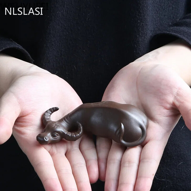 Clay Tea Pet Handmade Cattle Figurine Tea Ceremony Accessories Creative Home Tea