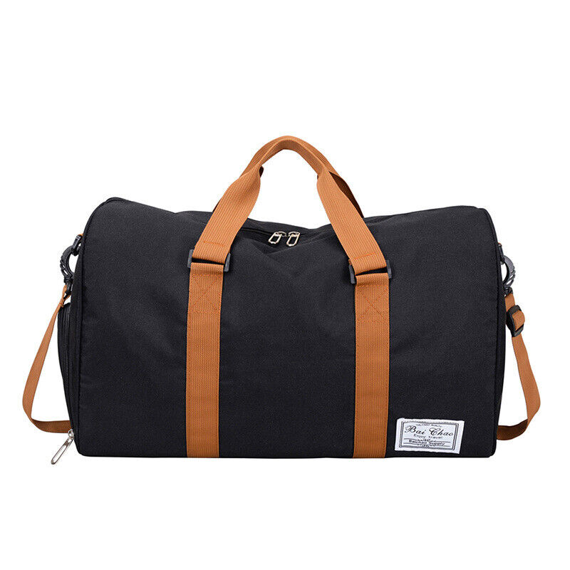 Canvas Waterproof GYM Sports Travel Luggage Bag Wet Pocket Shoe Compartment Tote