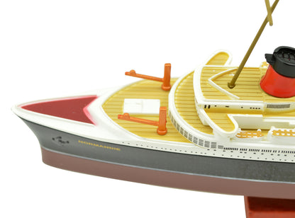 ATLAS 1:1250 Normandie Cruise Ship Model With Solid Wood Base Boat Toy Finished