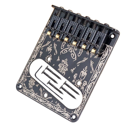 6 String Electric Guitar Saddle Volume Control Bridge Plate For Fender Tele