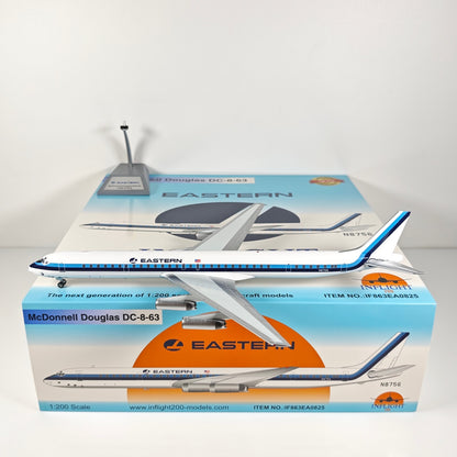 1:200 InFlight Eastern DC-8-63 N8756 Passenger Airplane Diecast Plane Model