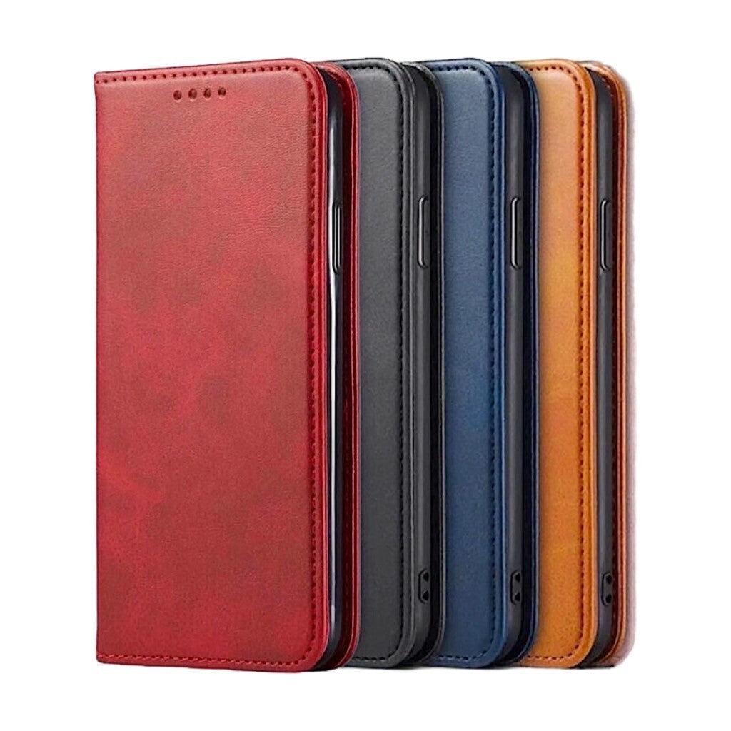 For iPhone 17E 16 15 14 13 12 Plus Pro Max Air Leather Magnetic Flip Wallet Case