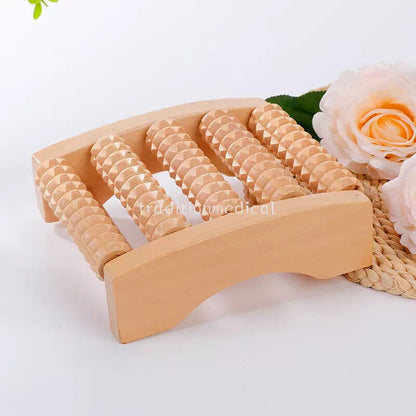 Wooden Foot Roller Wood Care Massage Reflexology Relax Relief Massager
