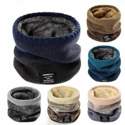 Winter Hiking Scarf Bandana Mask Cashmere Knitted Neck Warmer Face Fleece Shawl