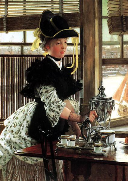 high quality oil painting handpainted on canvas "Tea Time"
