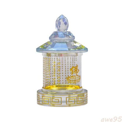 14cm Pagoda Ornaments Crystal Offerings Buddhist Utensils Buddhist