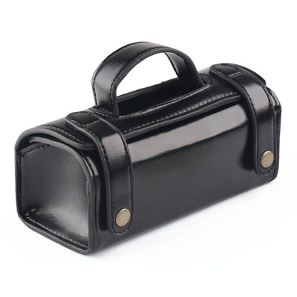 Mens Portable Shaving Toiletry Bag Small Size Leather Toiletry Bag Brown Black