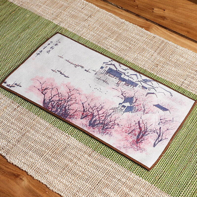 Chinese Painting Tea Table Absorbent Tea Cloth Kung Fu Rag Tea Towel Napkin