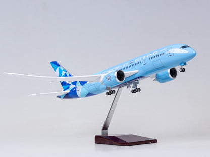 1:130 43CM ETIHAD MACHESTER CITY BOEING 787 Airplane Landing Gear Resin Model