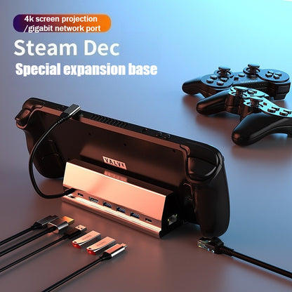 Steam deckHDMI4K60Hz Gigabit 7-in-1 Game Base Multi-function Docking Station