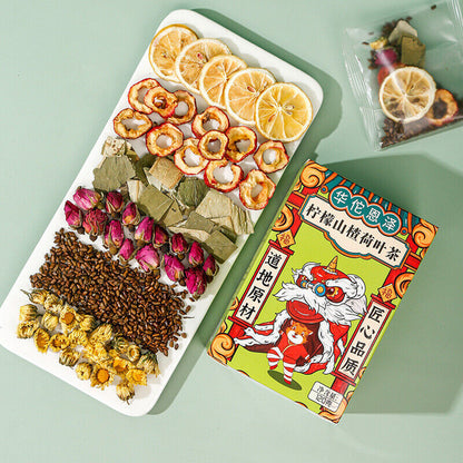 Lemon Hawthorn Lotus Leaf Tea 120g/box Rose Hawthorn Chrysanthemum Cassia Tea