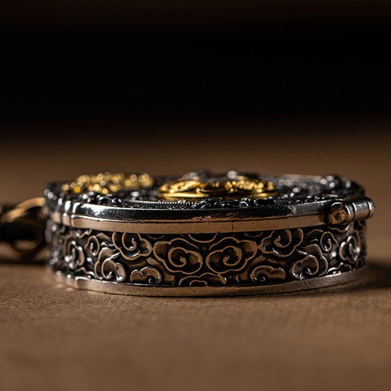 Old Jiugong Bagua Gawu Box Pendant Necklace Decoration Pendant Pendant necklace