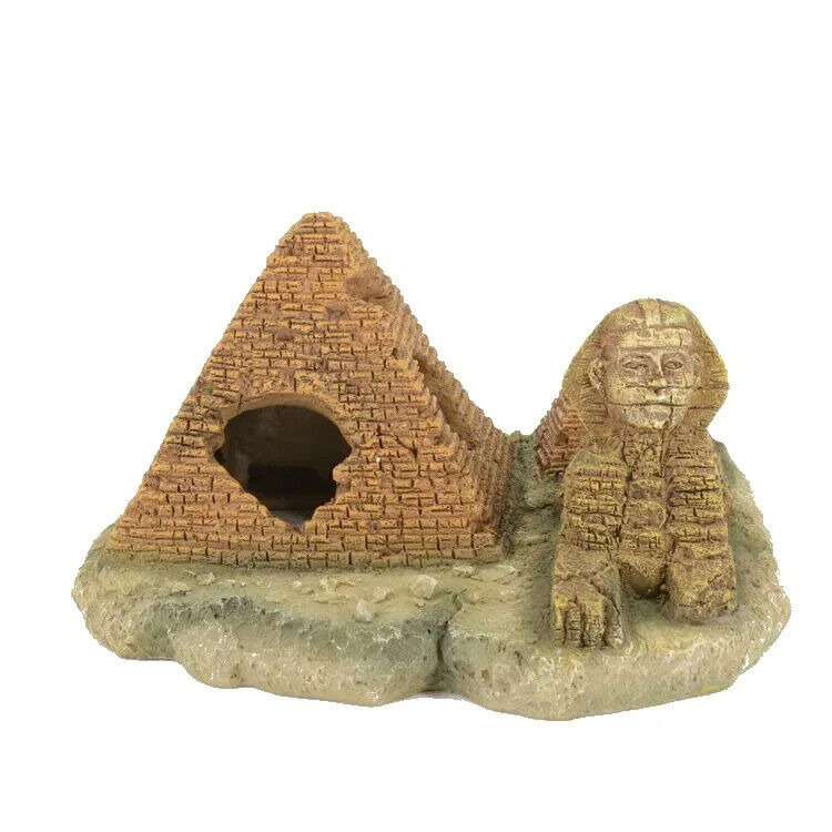 Fish Tank Decorations Resin Pyramid Sphinx Shrimp Residence Aquarium Accessories
