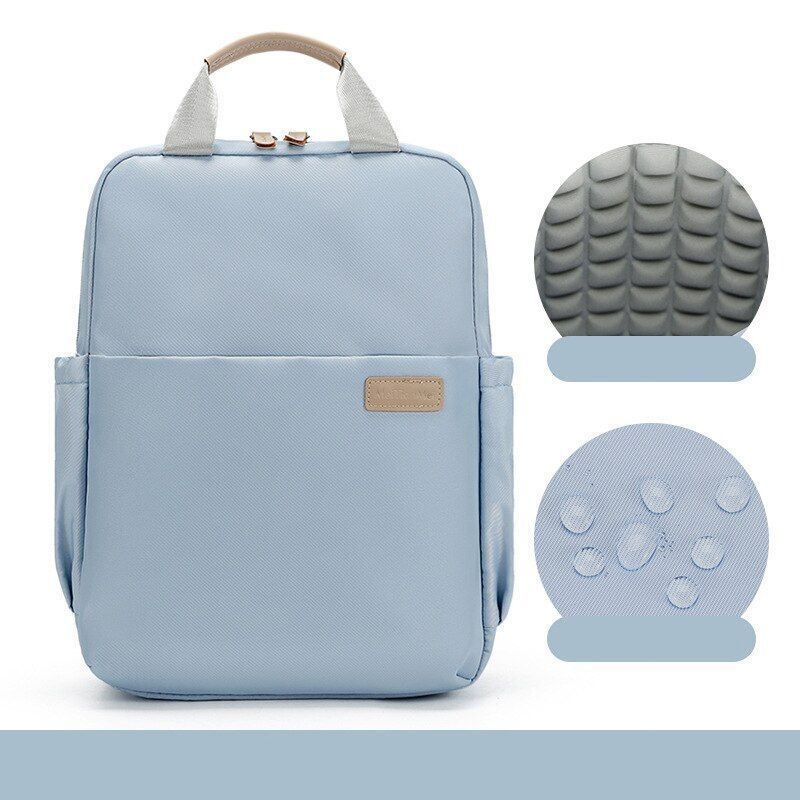 Waterproof Nylon Backpack Laptop School Bag Levander Color Schoolbag Traveling
