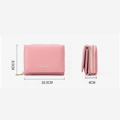 Women Wallet Multifunctional Folding Multi-card Slot Card Bag Zipper Coin Purse