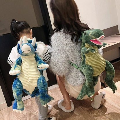 Backpack Parent-child Creative 3D Dinosaur Cartoon Plush Bag Children Kids Gifts