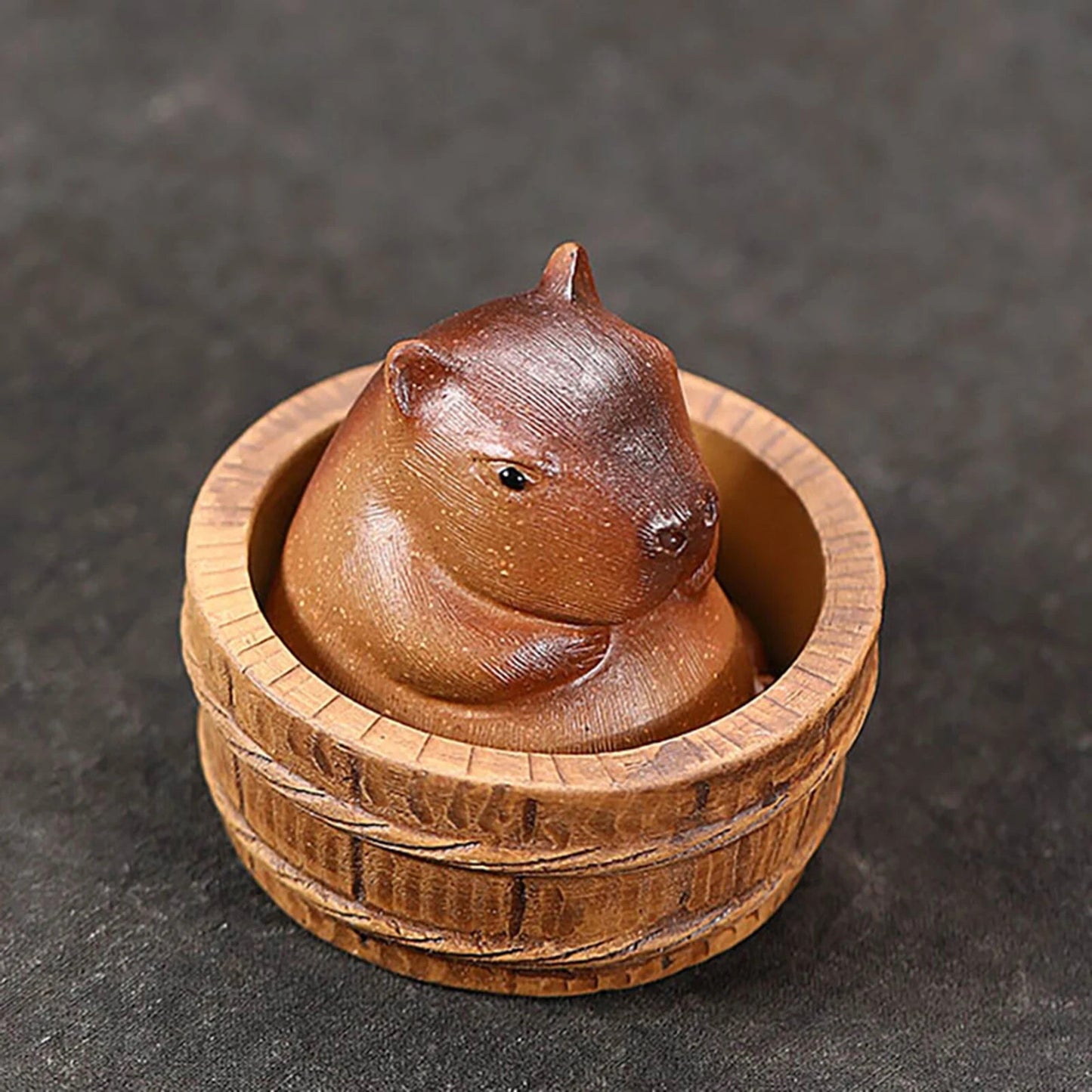Capybara Tea Pet Statue Yixing Tea Pet Ornaments Pottery Clay Sculpture