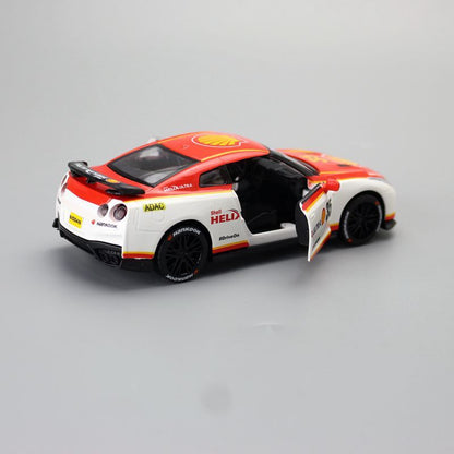1:32 Nissan 2020 GT-R Racing Car Shell Metal Car Model Toy Pull Back Sound