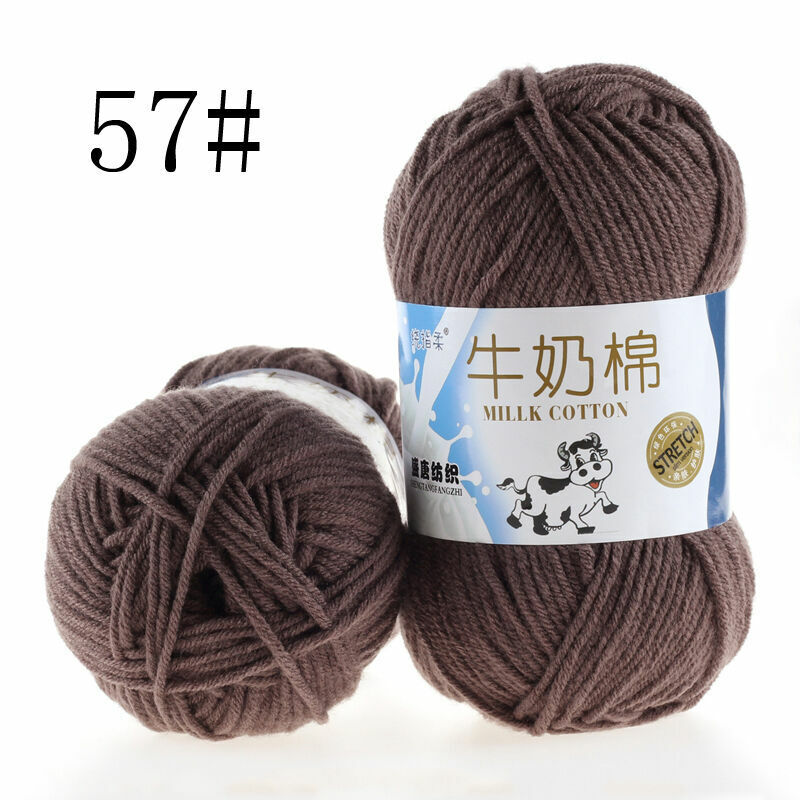 Hot Sale 50g Hand-woven Chunky Yarn Soft Milk Cotton Knitting Baby wool yarn