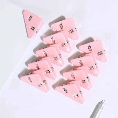 10 PCS Triangle Paper Clips Durable Paper Clamps Protect Book Corner for Student