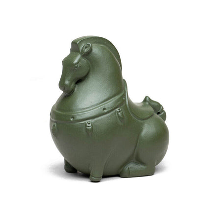 Horse Statue Handmade Tea Pet Home Decoration Yixing Zisha Tea Play Small Size