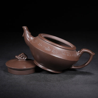 Chinese Yixing Zisha Clay Handmade Exquisite Teapot （汉韵 底款：景舟制陶）