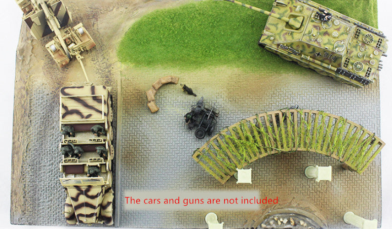 PMA WWII scenes the battle of malinowo Village platform 3 1/72 RESIN MODEL TANK